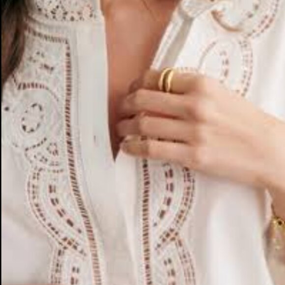 Sezane Eponine Shirt Ecru - Size 42 - Picture 6 of 6